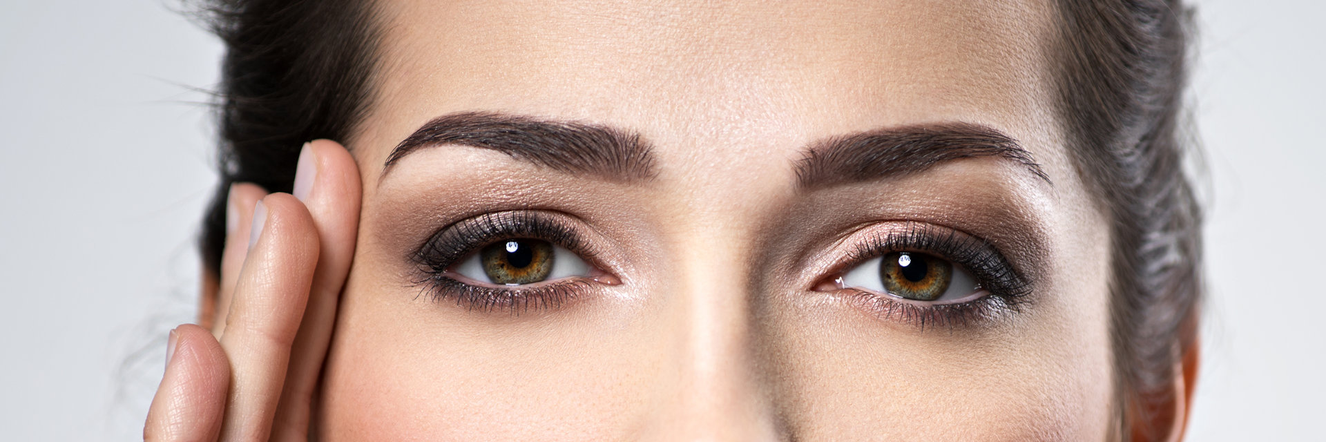 beautiful woman's eyes and brows